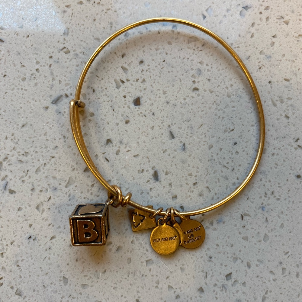 Alex and Ani “Baby Block” NICU charm bracelet